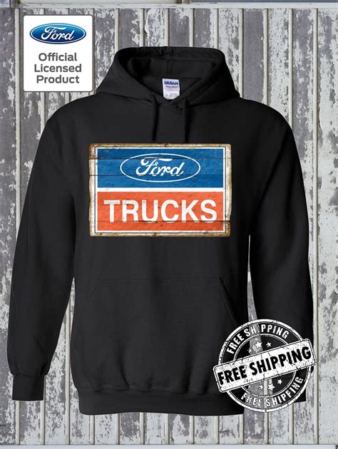 FORD Trucks Vintage Sign Logo Hoodie Sweatshirt / F-150 Official ...