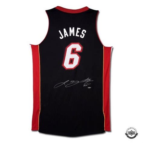 LeBron James Signed Miami Heat Authentic Adidas Away Jersey