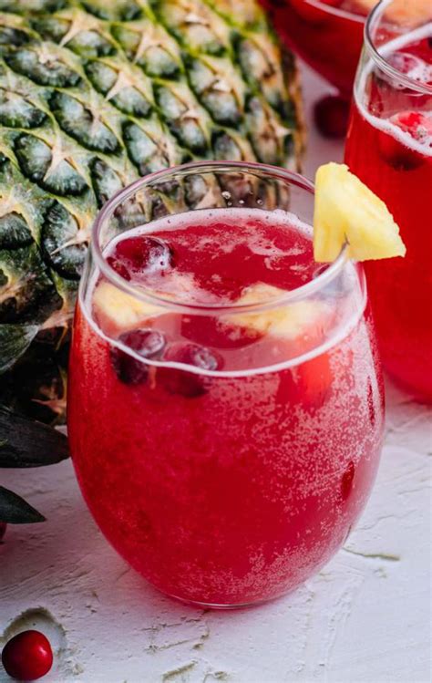 Alcoholic Drinks – BEST Sparkling Cranberry Party Punch Recipe – Easy and Simple Champagne ...