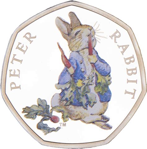 2018 Peter Rabbit 50p Coloured Silver Proof