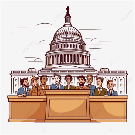 Congress Clipart Congressional Delegation Building Vector Illustration Cartoon, Building Clipart ...