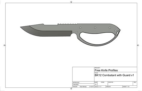 Free Full Size Knife Templates