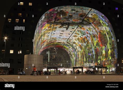 The Markthal Rotterdam at night in Rotterdam, the Netherlands Stock Photo - Alamy