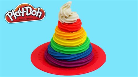 Play Doh Rainbow Swirl Ice Cream Fun & Easy DIY Play Dough Dessert Creations!