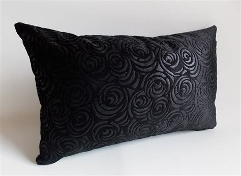 Velvet Black Pillow Decorative Pillow 12'' X - Etsy