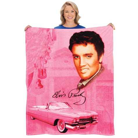 Elvis The King Presley Pink Cadillac Cozy Throw Blanket - Walmart.com