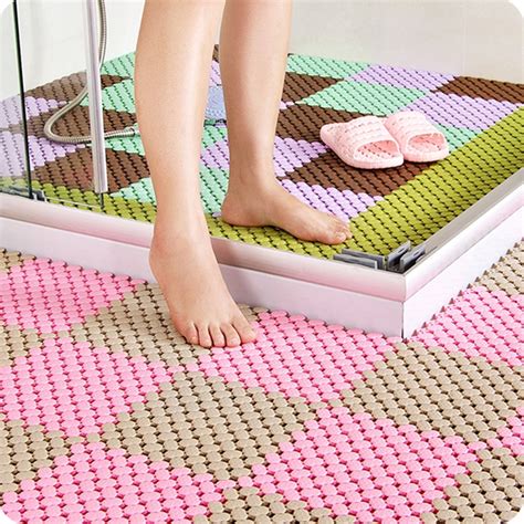 New Removable DIY Splice Bath Mat Non slip Massage shower mat for Stitching Anti Slip Puzzle Pad ...