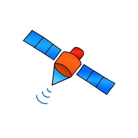 How to Draw a Satellite - Step by Step Easy Drawing Guides - Drawing Howtos