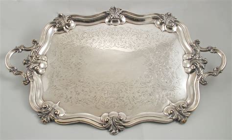 Antique English Sterling Silver Large Tray - Manhattan Art and Antiques ...