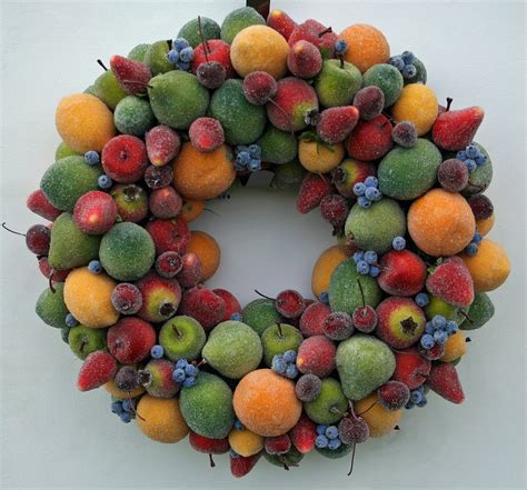 Christmas Wreath Sugared Fruit Wreath