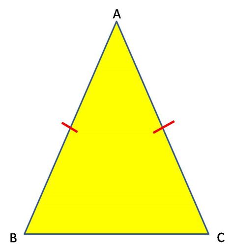 Definición de triángulo isósceles