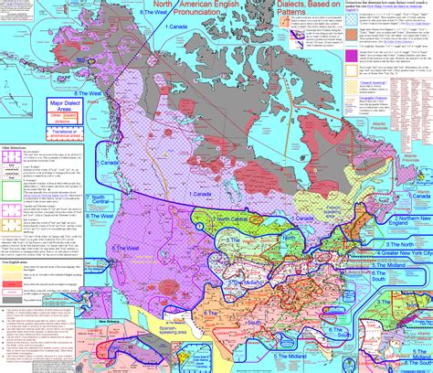 A detailed map of English dialects in North America. Full article in ...