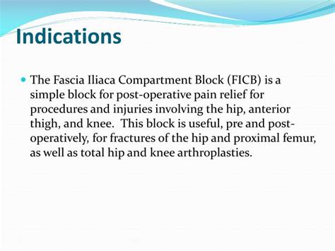 PPT - The Fascia Iliaca Compartment Block PowerPoint Presentation - ID ...