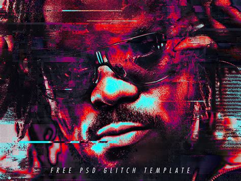 Photoshop Glitch Effect Template | Free PSD Template | PSD Repo