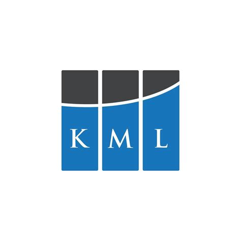 KML letter logo design on WHITE background. KML creative initials letter logo concept. KML ...