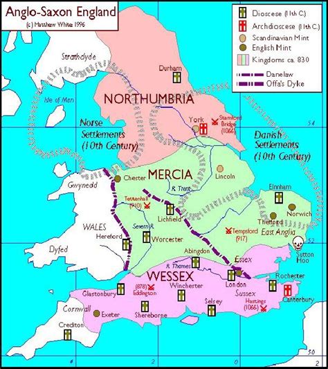 Anglo-Saxon England map | England map, Saxon history, History geography