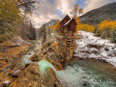 “Crystal Mill, Fall Colors & Snow” Crystal River, Colorado » allanivy.com