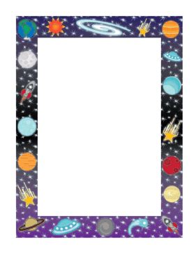 Space Border | Borders for paper, Clip art borders, Printable coloring pages