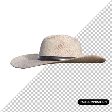 Premium PSD | Stetson hat vintage isolated 3d rendering