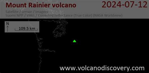 Latest Satellite Images of Mount Rainier Volcano | VolcanoDiscovery