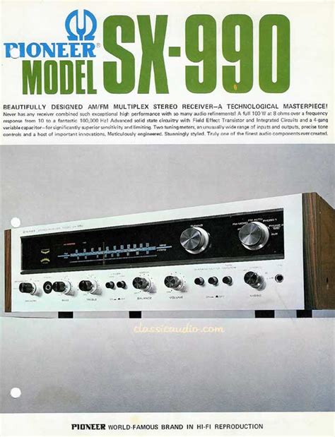 Golden Age Of Audio: Pioneer SX-990 Receiver