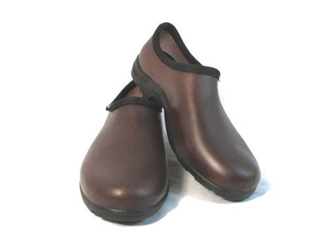 Sloggers Men's Brown Leather Rain Garden Shoes Slip on Size 10 M USA # ...