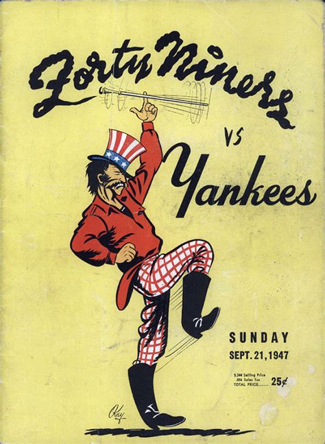 AAFC Program: San Francisco 49ers vs. New York Yankees (September 21 ...