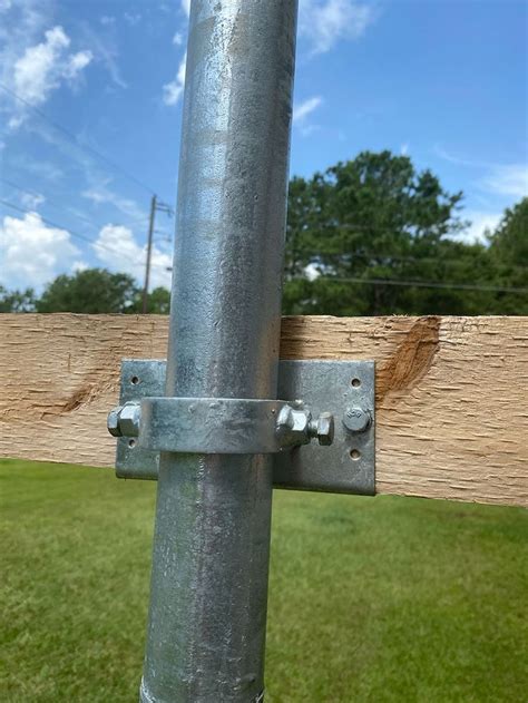 Pipe Metal Post To Wood Fence Bracket