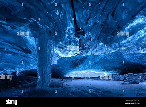 Frozen ice cave, Iceland Stock Photo - Alamy