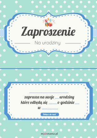 Zaproszenie Na Urodziny Szablon Do Druku – Q-House.pl | Domow Aranżacje, Pomysły, Inspiracje