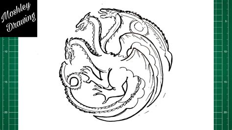 How to Draw House Of The Dragon Logo - YouTube