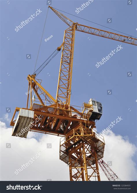 Isolated Luffing Jib Tower Crane Against Stock Photo 123384931 | Shutterstock