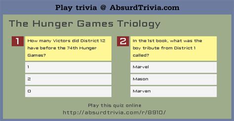 Trivia Quiz : The Hunger Games Triology