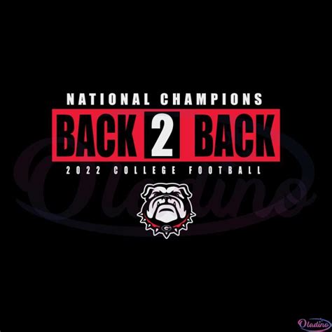 Georgia Bulldogs Back To Back College Football Playoff Svg