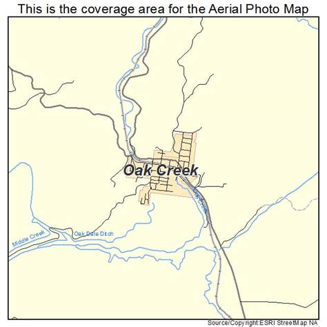 Aerial Photography Map of Oak Creek, CO Colorado