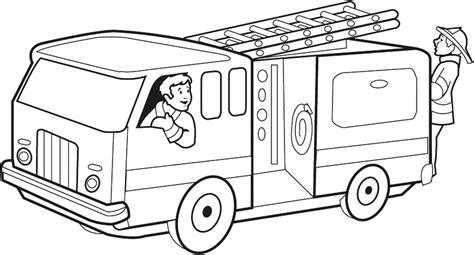 fire truck coloring page - Clip Art Library