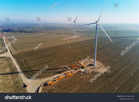 Installing New Wind Generator Windmill Turbine Stock Photo 2145022503 ...