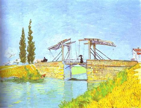 Vincent Van Gogh Art Gallery: Vincent Van Gogh art: Drawbridge with Lady with Parasol.