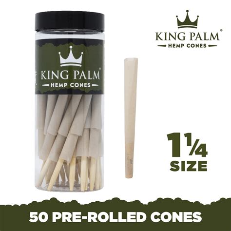 Bulk Pre-Rolled Cones – 1 1/4th Size - 50 ct - Tube - KingPalm