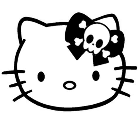 Hello Kitty Skull Bow Decal