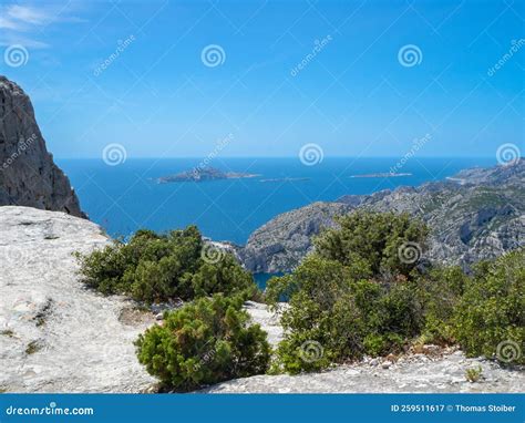 Calanques, France - May 20th 2020: Hiking High Above the Mediterranean ...