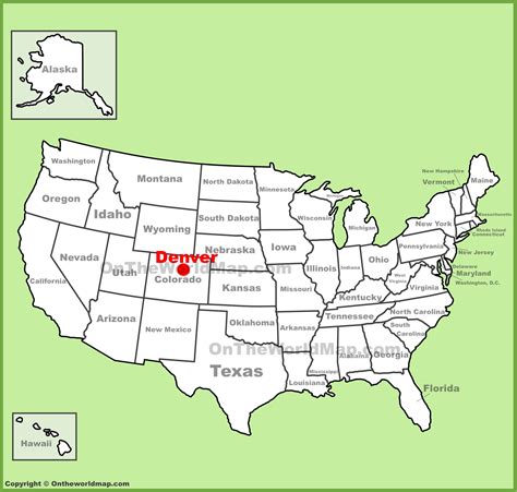 Denver Colorado Map Usa - Winna Kamillah