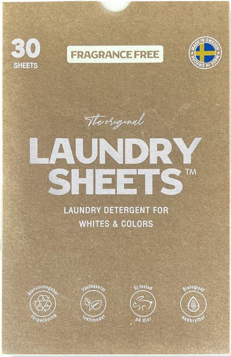 Laundry Sheets Laundry Detergent Fragrance Free 30 Sheets 30 pcs | lyko.com