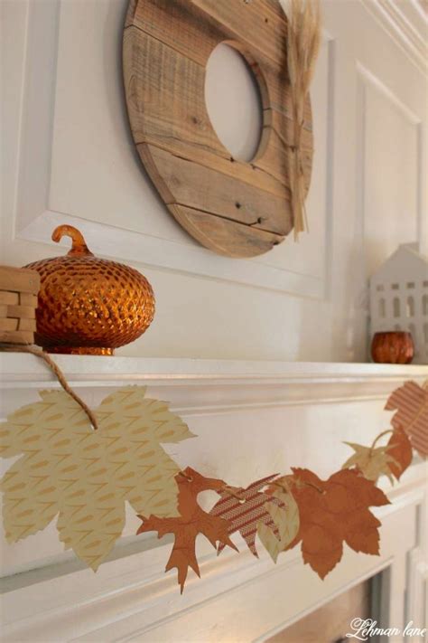 Simple Fall Garland & Fall Mantel (Easy DIY in 30 Mins) - Lehman Lane