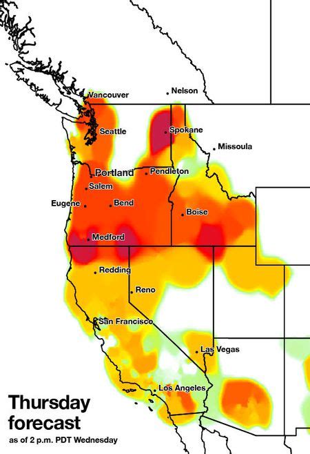 Oregon air quality, mapped: Wednesday vs. Thursday - oregonlive.com
