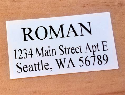 Return Address Labels Times New Roman Labels Times New - Etsy