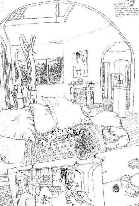 Brett Whiteley, Interior, Lavender Bay Pen and ink on paper, 76 x 57 ...