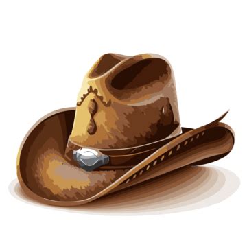 Cartoon Cowboy Hat Vector, Sticker Clipart An Illustration Of A Cowboy Hat Cartoon, Sticker ...