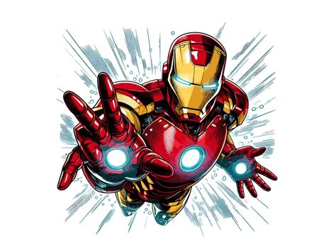 Iron Man Illustration Vector PNG vector in SVG, PDF, AI, CDR format