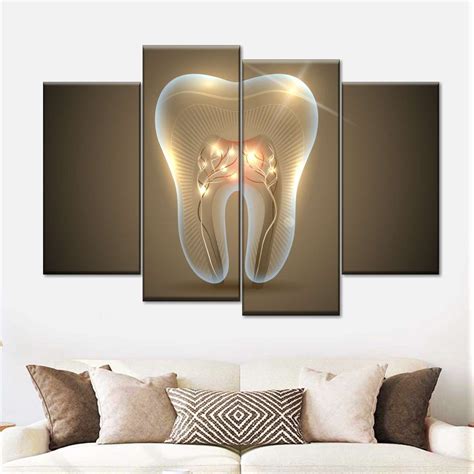 Pearly Whites Multi Panel Canvas Wall Art | Dental office design ...